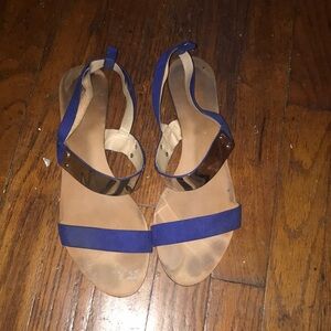 Zara Blue Sandals with Slives Accent sz 9